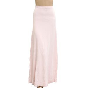 Free People Free Est Solid Cotton Maxi Long Skirt Mid Rise Pull-On XL NEW 283228